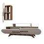 Hanah Home Mueble para TV Rose S - Walnut, White